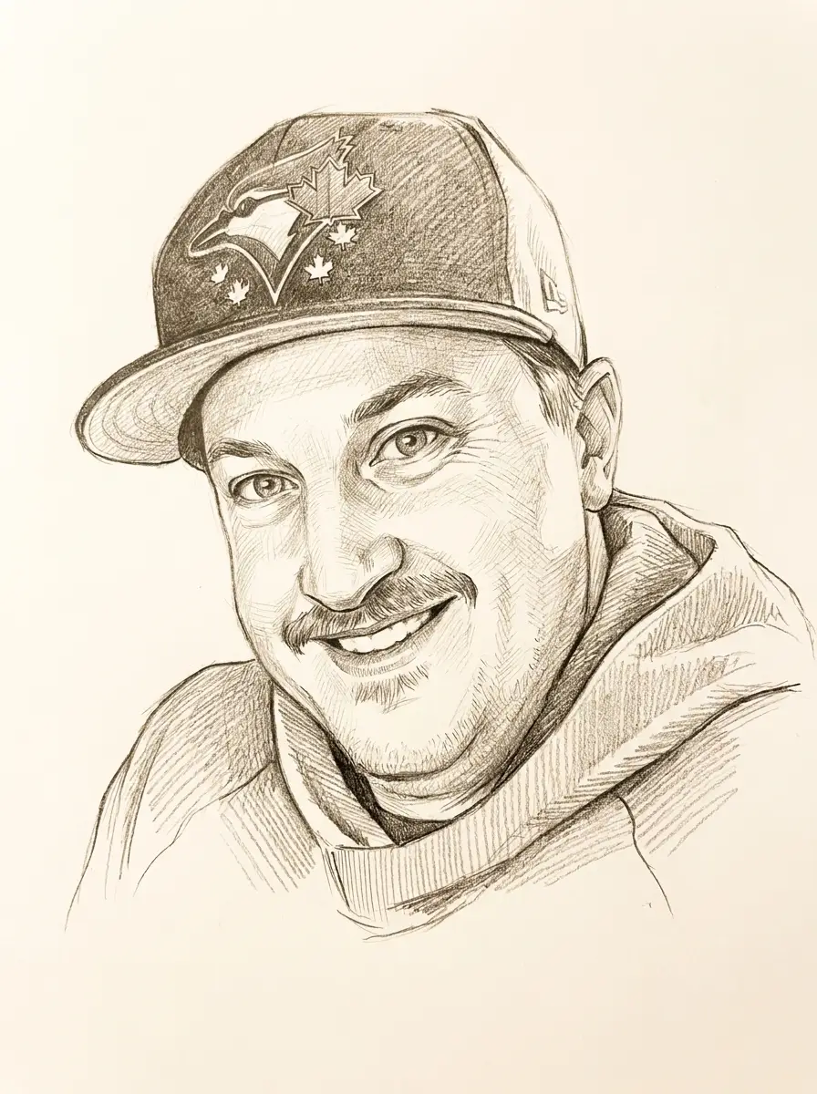 Sketch portrait of Brandon Blakey